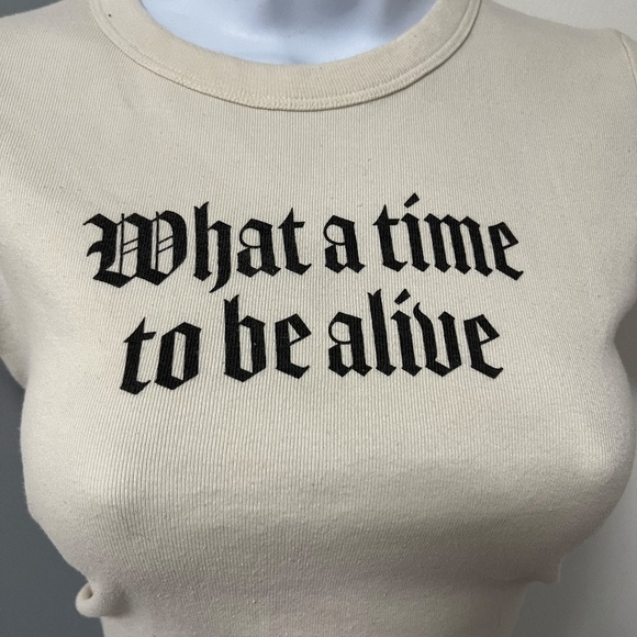 Nectar What A Time To Be Alive Graphic Baby Tee - Picture 3 of 8
